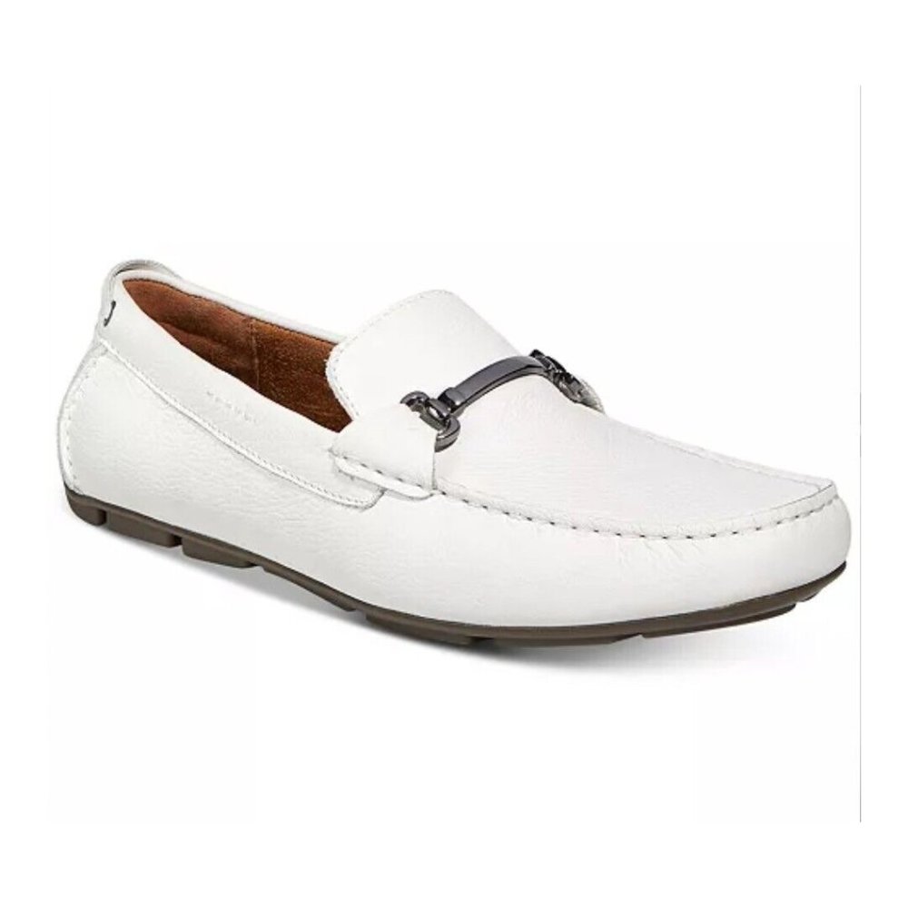 Alfani Men's Marcus Bit Driver  Slip-on White Leather 8 M